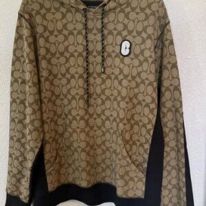 COACH Hoodie All Over Pattern Long Sleeve Pullover 89747 Mens L